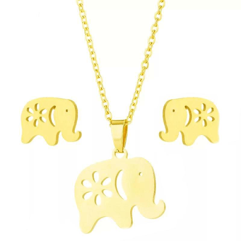 Set elefante acero inoxidable