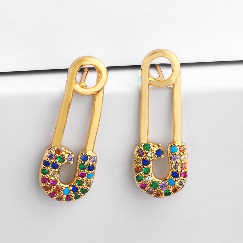 Aretes de segurito de arcoiris