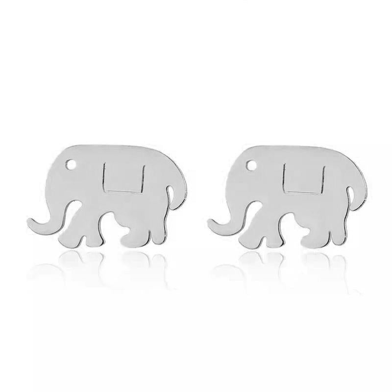 Aretes elefante de acero inoxidable 