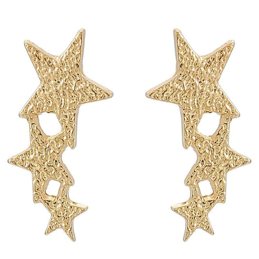 Aretes estrellas doradas