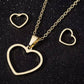 Set acero inoxidable corazón