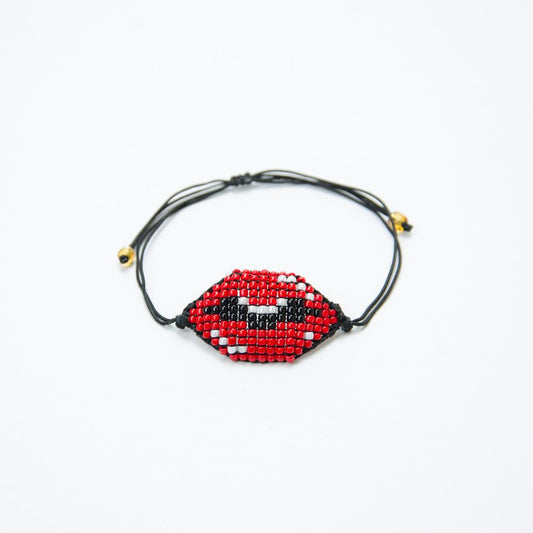 Pulsera labios rojos miyuki