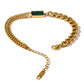 PULSERA ACERO INOXIDABLE Y CHAPA DE ORO (A895)